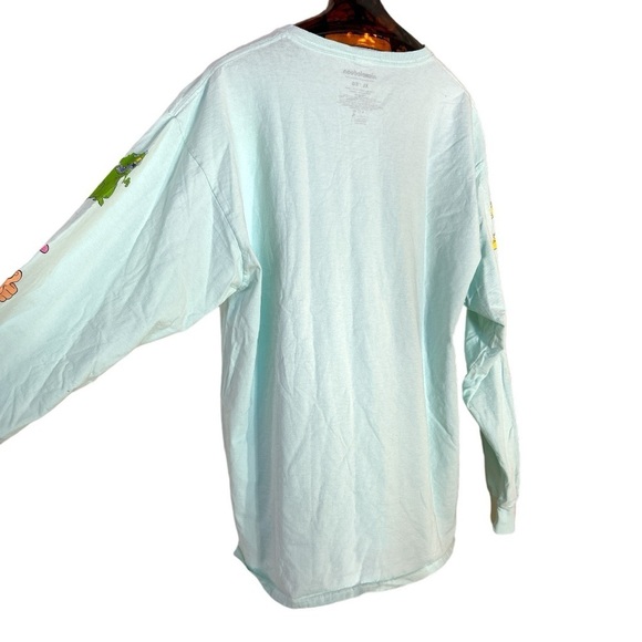 Nickelodeon Faves Long Sleeve T-shirt Graphic Top Crew Neck Green Size XL - Picture 6 of 12